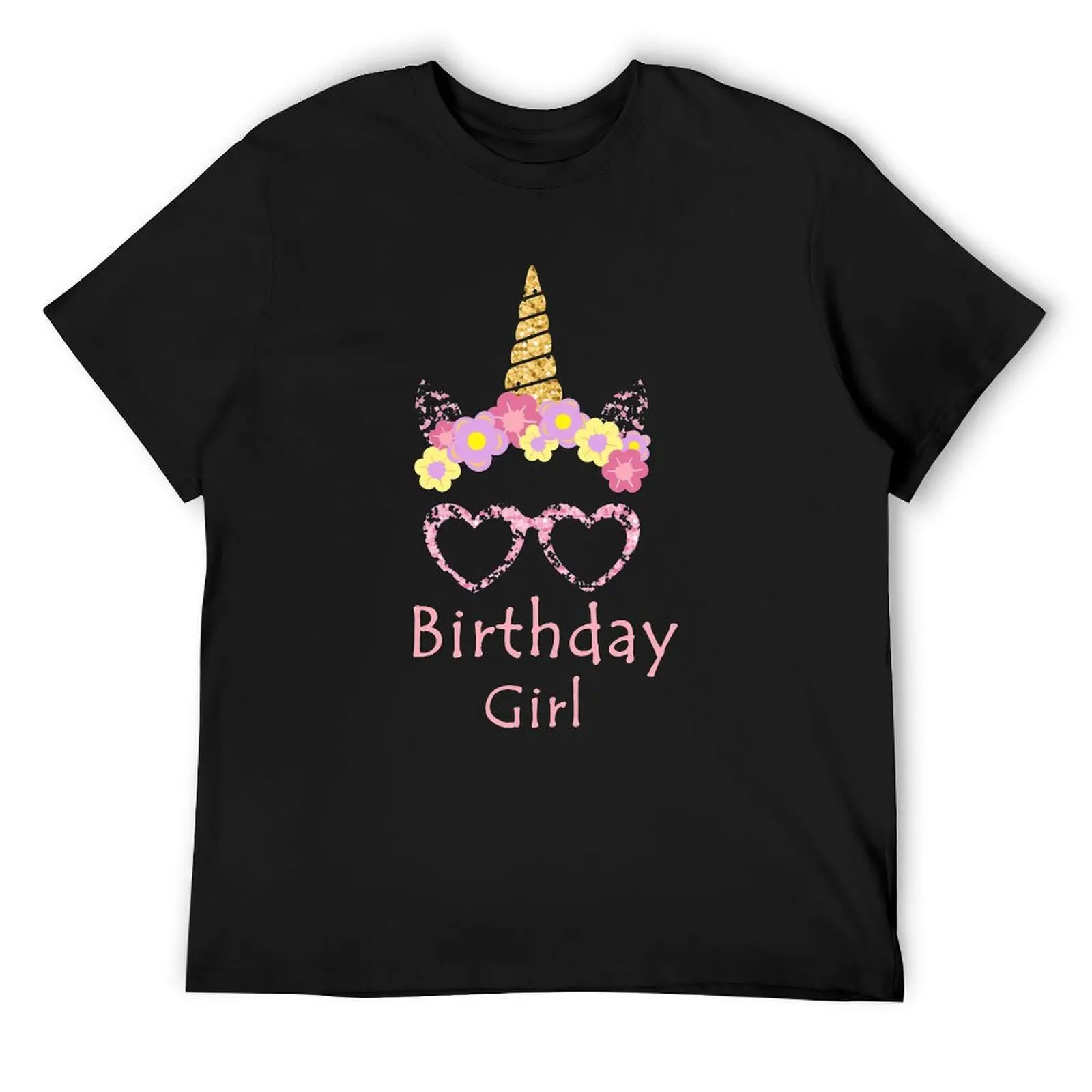 

cute unicorn birthday girl T-Shirt vintage graphic tee oversizeds t shirts men