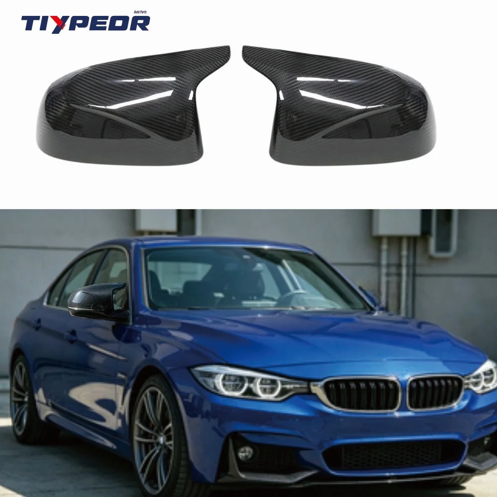 TIYPEOR Dry Carbon Fiber  Mirror Cover Autoclave Process Replacement for BMW F97 X3M F98 X4M F95 X5M X6M F96 2020 - 2025 Easy