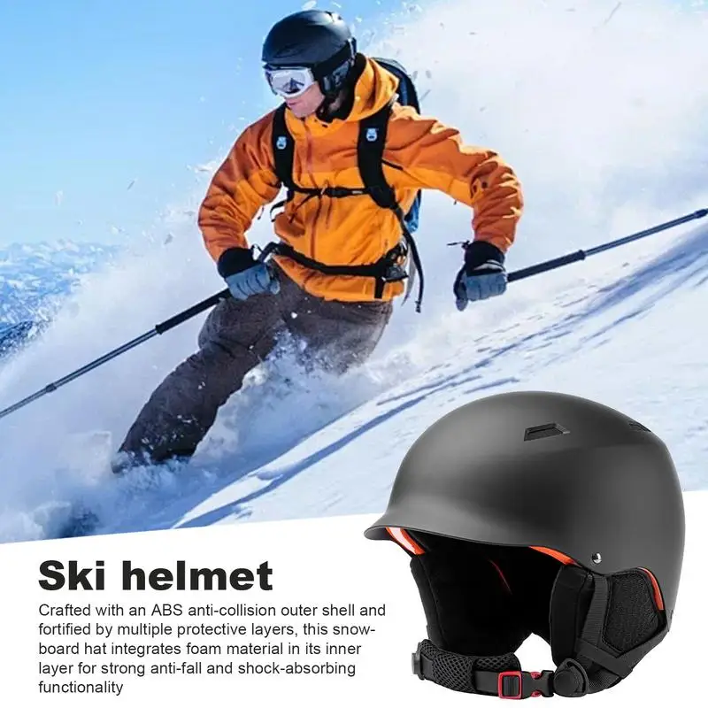 Snowboard Hat With Ear Flaps Shockproof Windproof Adult Headpiece For Skating Removable Ear Pad Women Snowboarding Head Gear 