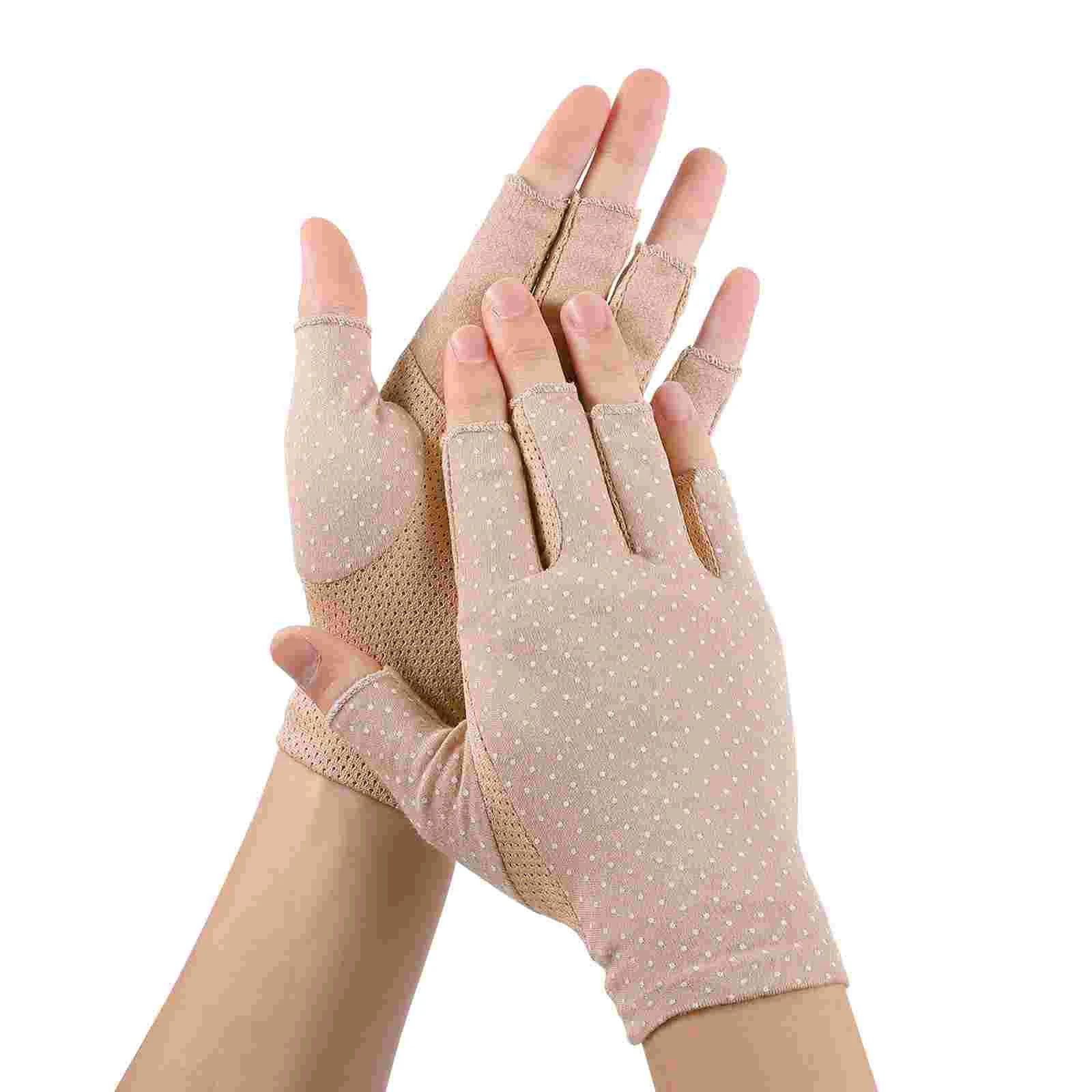 

Fingerless Work Gloves Sunblock Manicure Cycling Women Miss Protection Clothing
