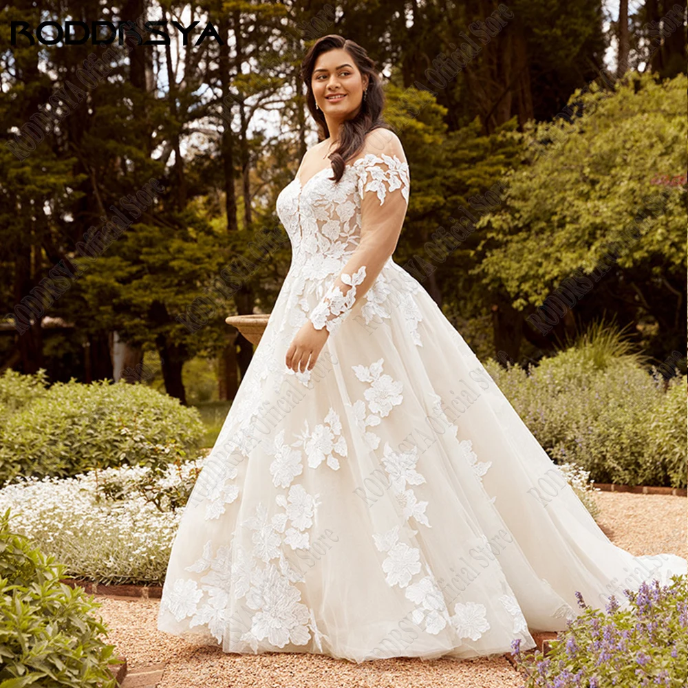 Roddrsya pastrol robe de mariée nouveau 2023 manches longues V - neRODDRSYA-Robe de Mariée Pastrol en Tulle, Manches sulf, Col en V, Fermeture Éclair au Dos, Style Classique, Ligne A, Éducatif, Nouvelle Collection 2023