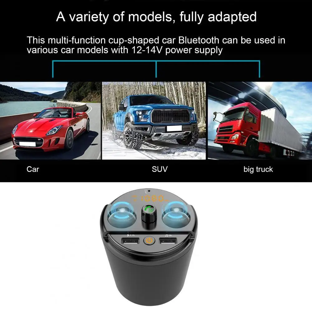 

Car Bluetooth-compatible 5.0 Car Kit Handsfree AUX Audio Receiver Car MP3 Player QC3.0 Quick Charge LCD Display FM Transmitter