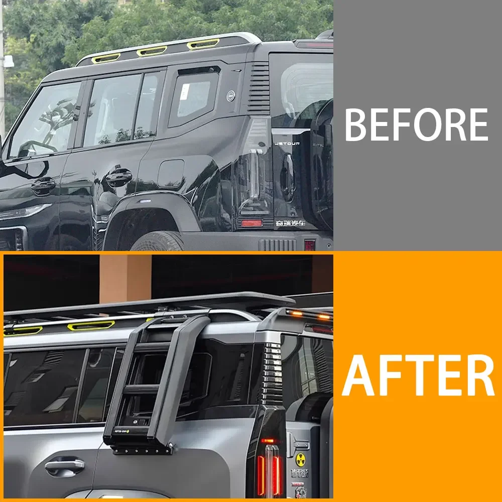 

Hot Sale New Design Body Kit Foldable Elevatable Protection Framework Car Side Door Ladder For Jetour Traveler T2 2023 2024