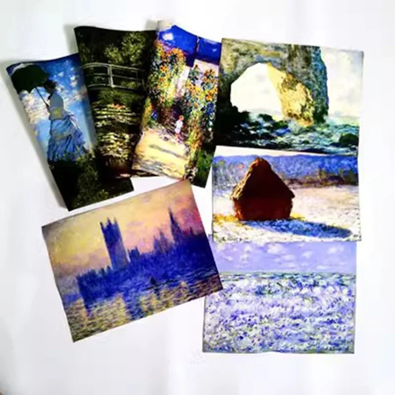 DIY Sewing Patchwork Oil Painting Hand Dyed Assorted Cotton Canvas Printed Quilt Home Textile Decor Fabric 15x20cm