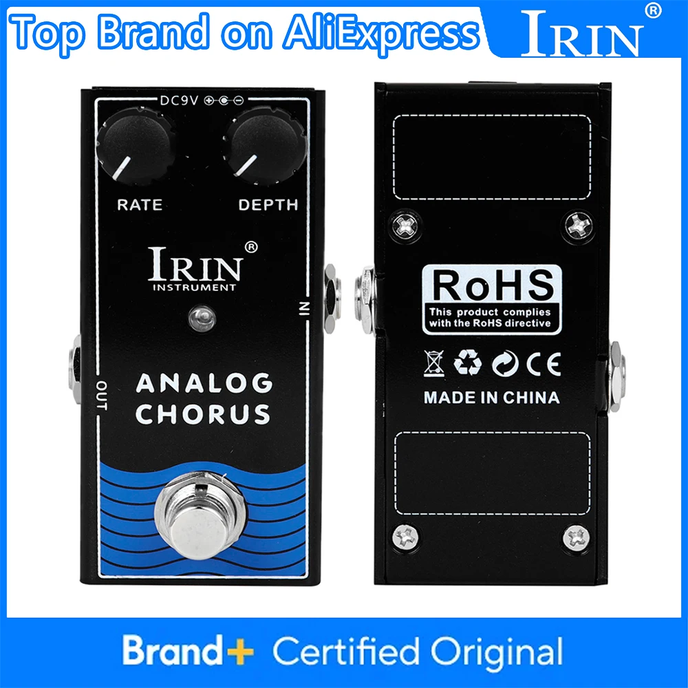 

Гитарная педаль IRIN RF-07 ANALOG CHORUS: Эффект-педаль для электрогитары с аналоговым хорусом, True Bypass, чип BBD, классический аналоговый хорус-звук