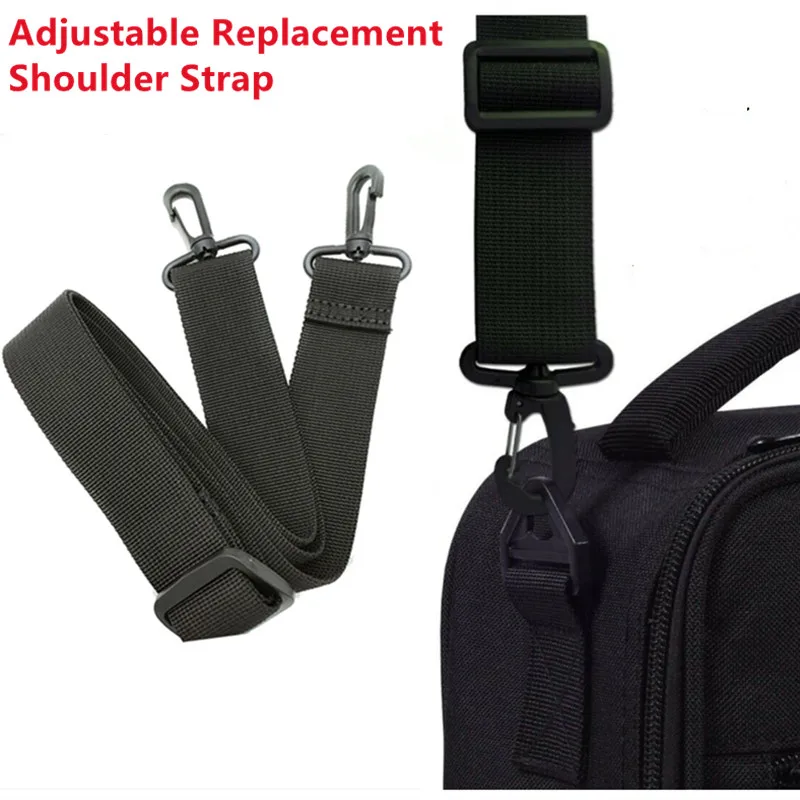 1PC Black Adjustable Replacement Shoulder Strap Padded Sling Hook Bag Laptop Handbag Travel Bag Strap Bag Accessories Waterproof