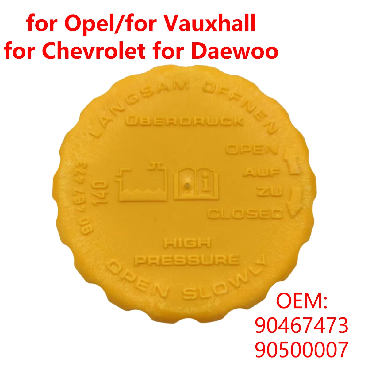 140kPa 90467473 for Opel/for Vauxhall Astra F G Zafira for Chevrolet for Daewoo Car Radiator Expansion Water Tank Cap