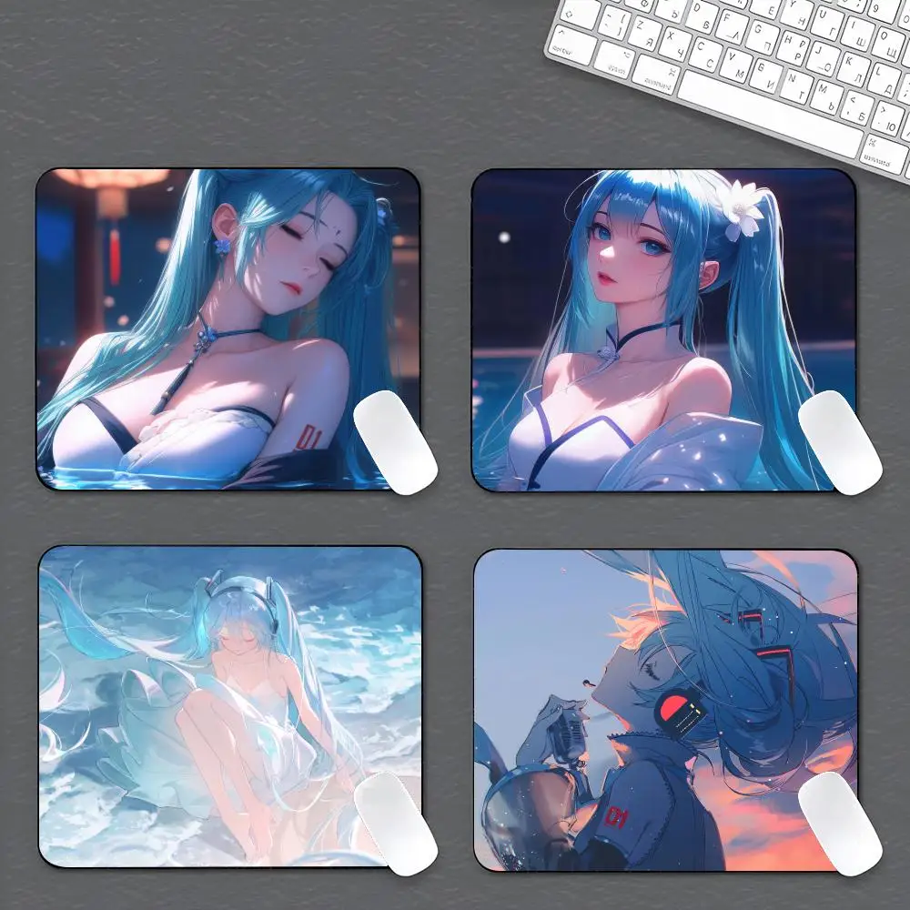 

H-Hatsune Miku Коврик для мыши Игровой коврик для мыши XS Маленький коврик для мыши для ПК Gamer Украшение рабочего стола Офисный коврик для мыши Настольный коврик Коврик