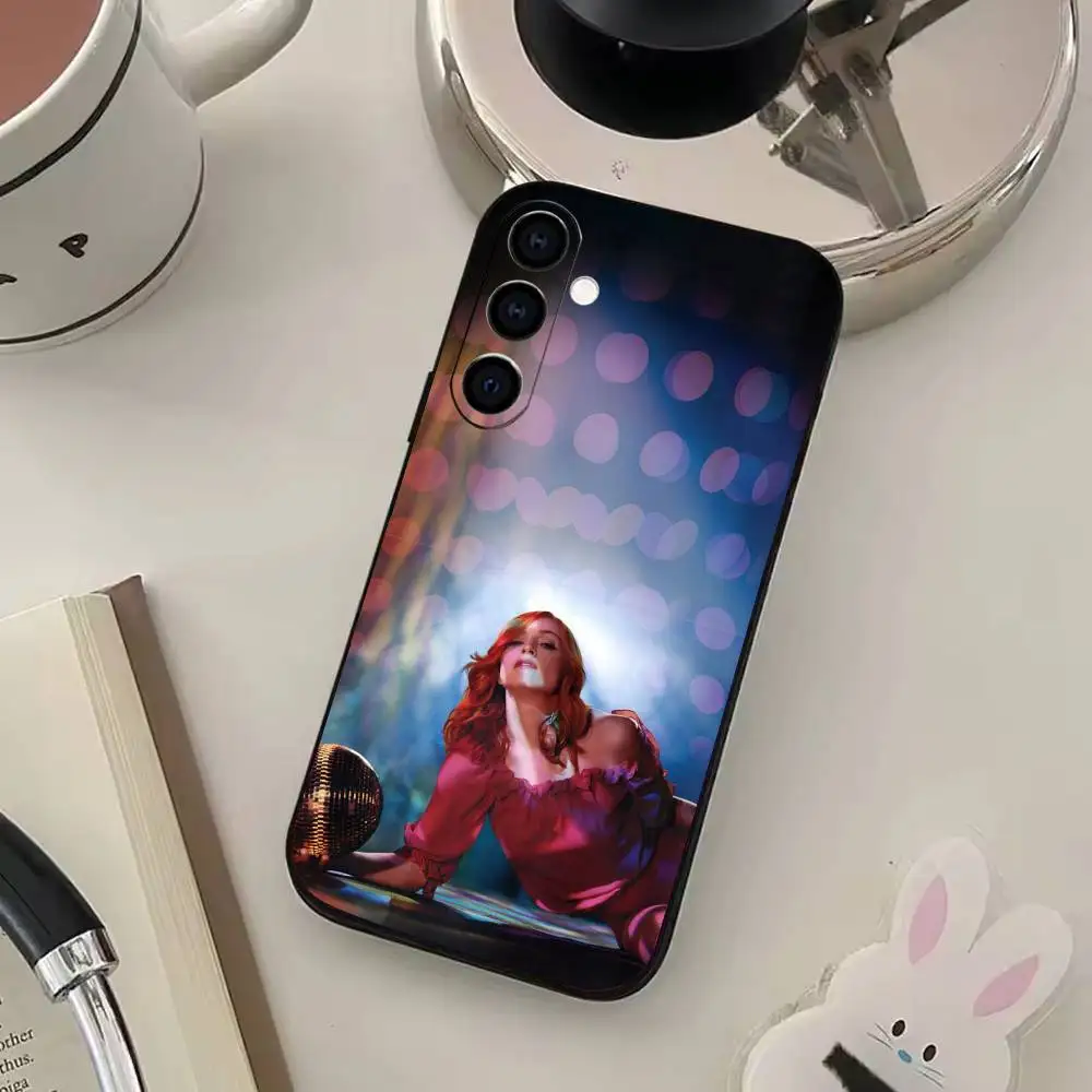 삼성 갤럭시 A73,A72,A71,A70,A53,A52,A51,기타 소프트 블랙 커버용 가수 M-마돈나 전화 케이스