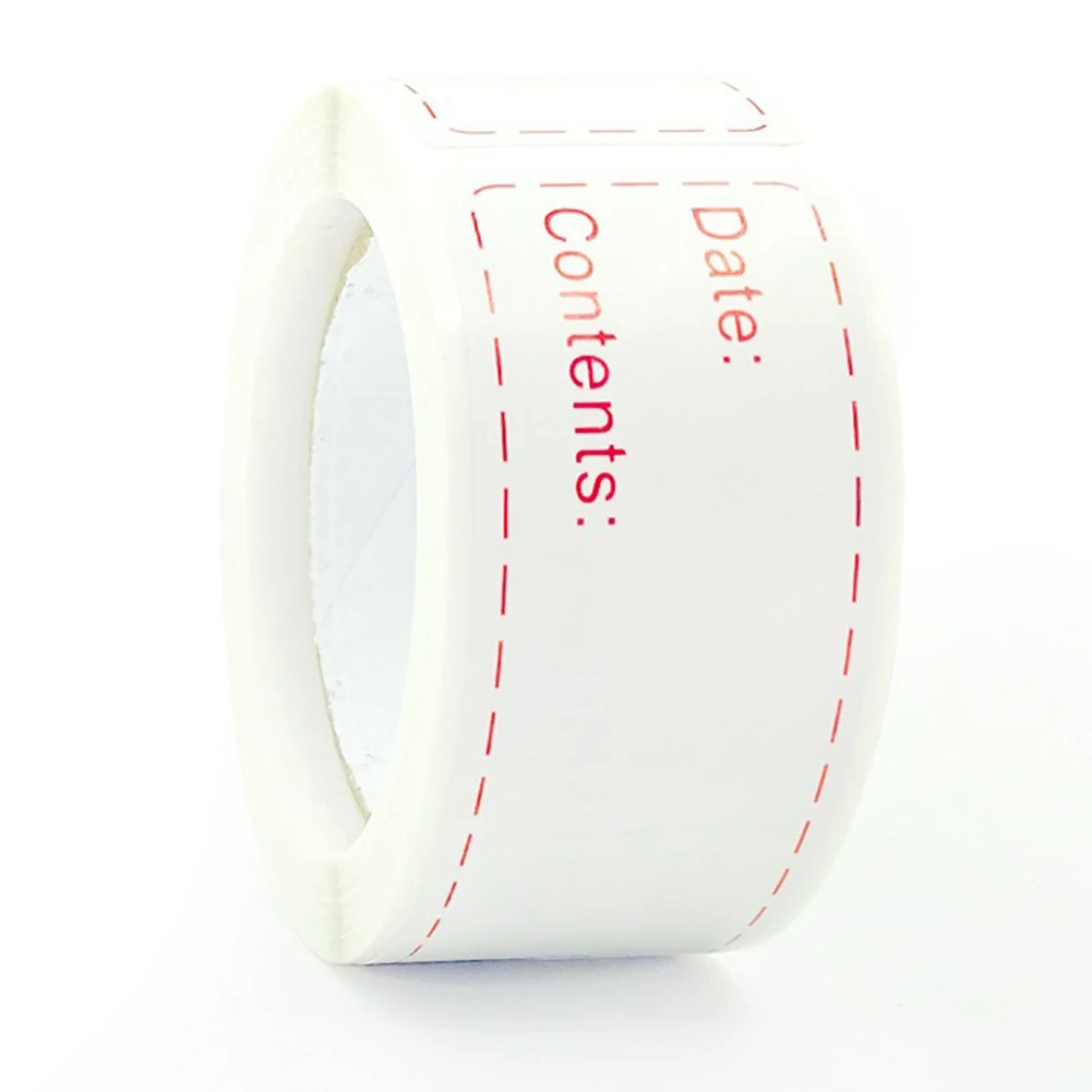 250 قطعة تسميات الطعام القابلة للذوبان ارتداء مقاومة الفريزر ملصقات الغذاء فارغة الكتابة ملصقات لاصقة للحاويات البلاستيكية المعدنية الزجاجية #5