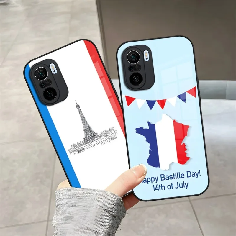 France National Flag Phone Case Tempered Glass For Xiaomi Redmi Note 10 13 11 9 8 11S T Poco M4 F3 X3 Pro Coque