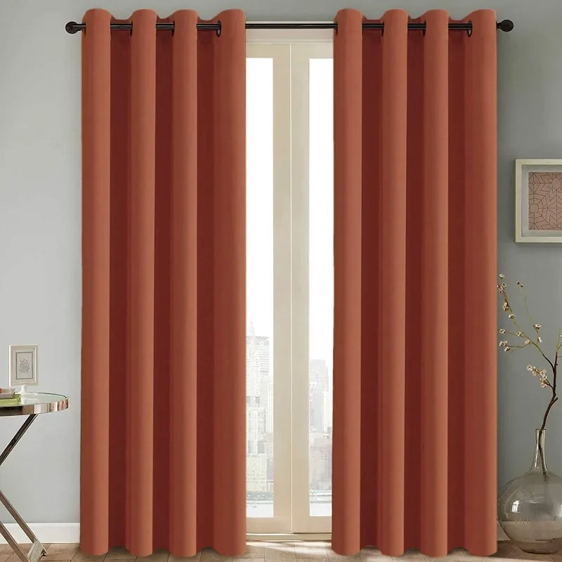 

Thermal Insulated Blackout Window Panels Microfiber Formaldehyde-Free Kids Curtains for Holiday Season Home Decoration