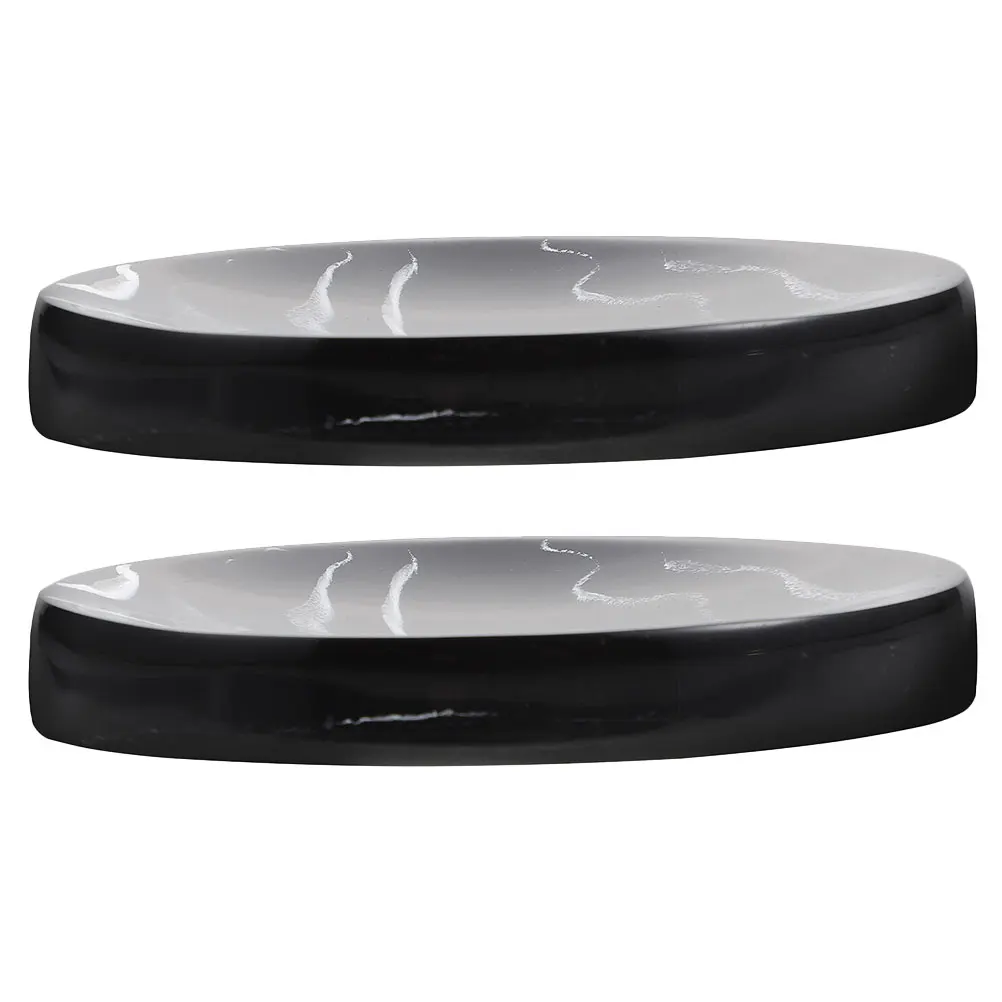 

2pcs Marble Pattern Soap Dish Resin Material Bathroom Decorative Shower Bar Holder Tray Non Slip Waterproof