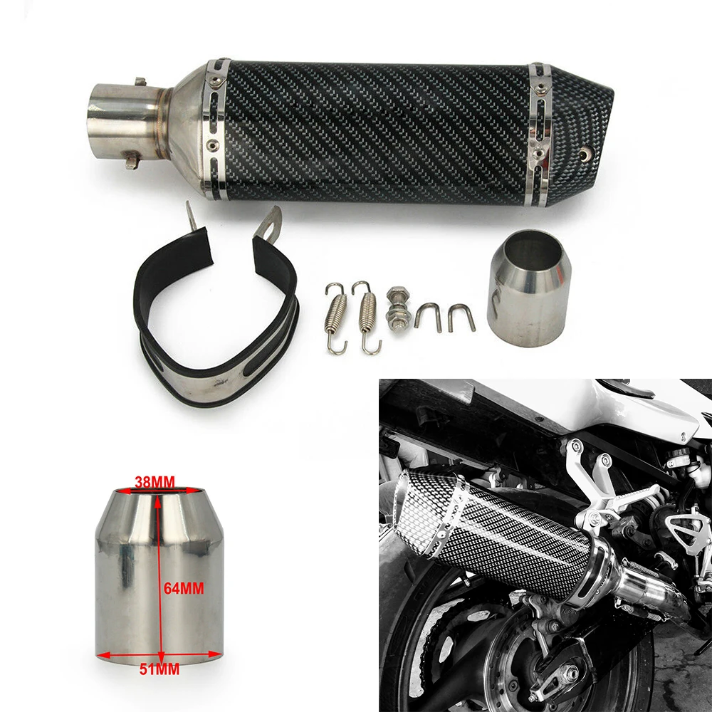 

Motorcycles 38-51MM Modified Motorcycle Exhaust Pipe Muffler Universal For ATV BMW Yamaha Kawasaki KTM HONDA YAMAHA Dirt Bike