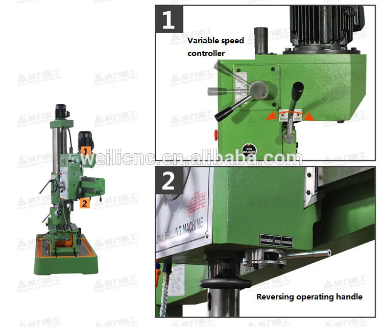 Zq3035x10 Radial Drill Metal Working Hinery For Sale,Radial Drilg Hine