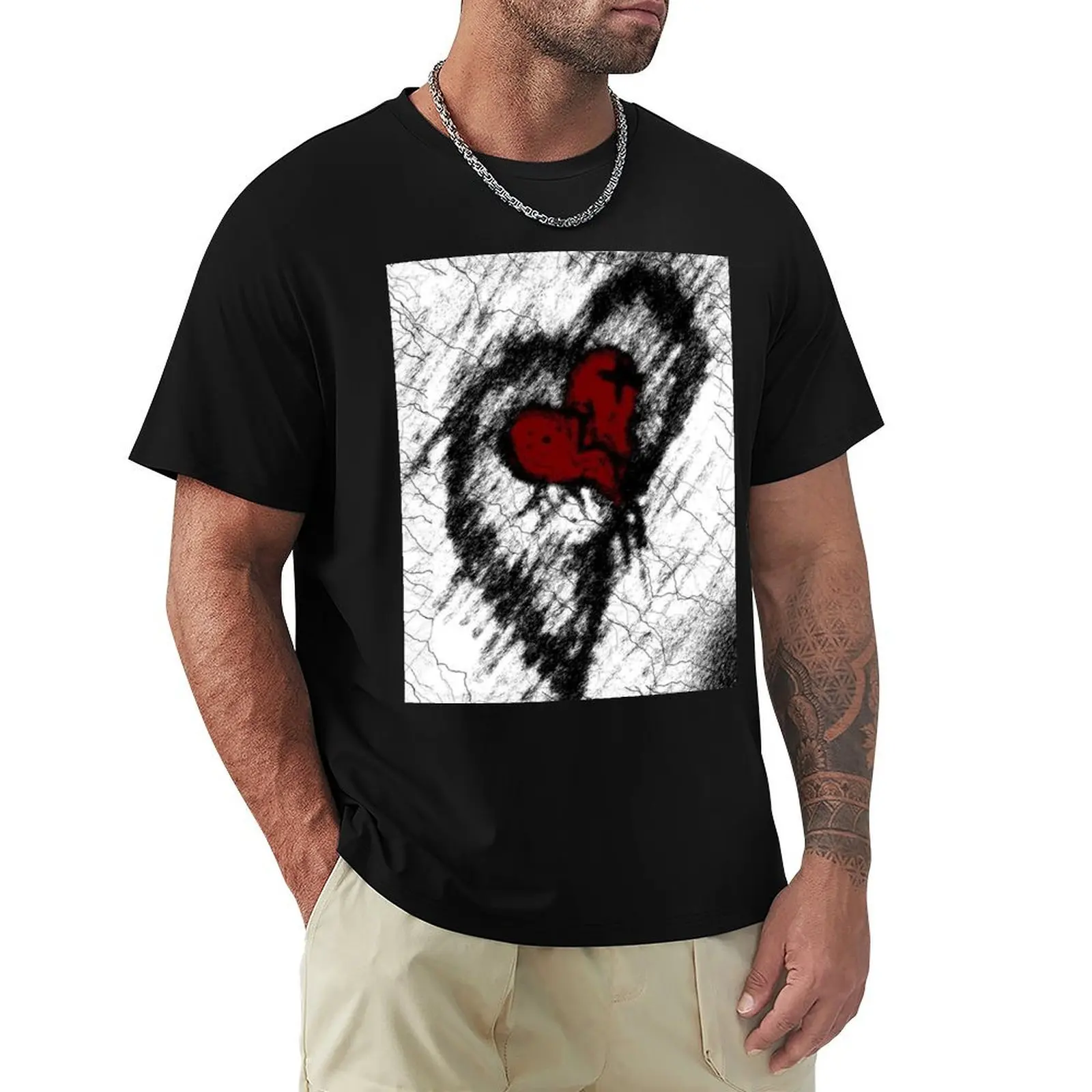 

cdg, comme des garcon, hypebeast, heart, black heart, T-Shirt custom t shirt oversized compression shirt men