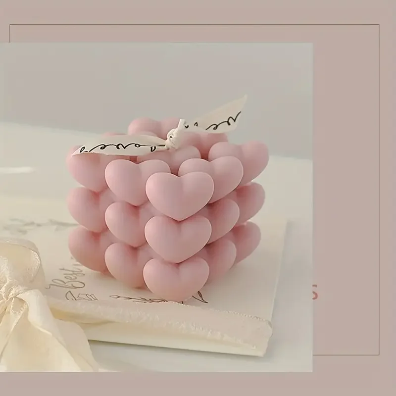 قالب شمع من السيليكون من Love لمكعب الثلج المصنوع يدويًا من الصابون والخبز متعدد الاستخدامات لحفلات الزفاف، قالب مثالي لعيد الحب