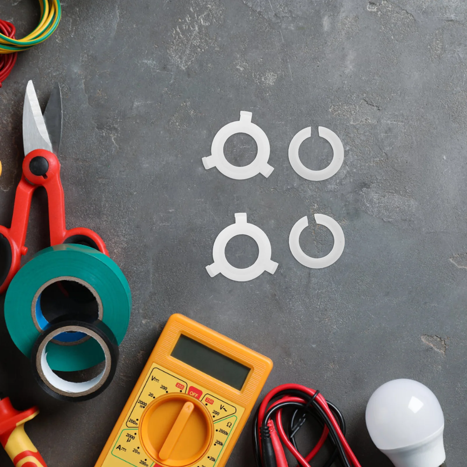 

60Pcs E27 to E14 Conversion Ring Lampshade Adapter Kit Stable Installation for Various Rooms Easy Fitting Socket Adapter