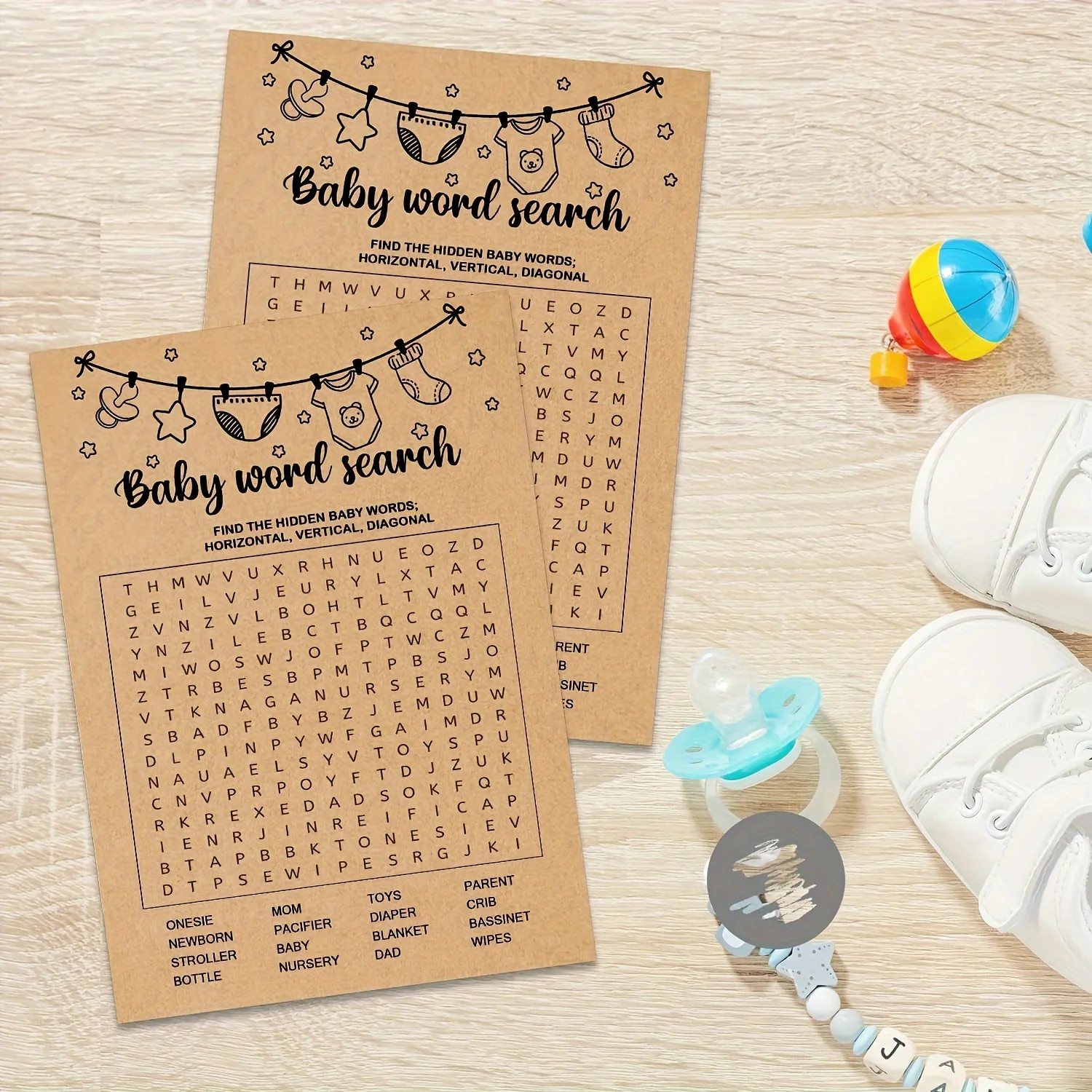 Baby Shower Game, Word Search - Party Games No Supplies ulasan dan harga