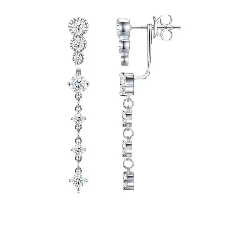 SONGYUN Luxury Jewelry 925 Sterling Silver Earrings Moissanite Diamond Ear Pin Casual for Her Real Gold Plated SYT Patent Earrin
