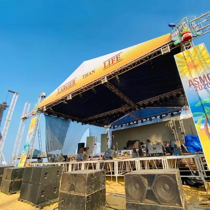 

High Quality Large Tents Aluminum Materials Concert Event Stage System with Roof Truss for Events Outdoor Concert Stage Truss