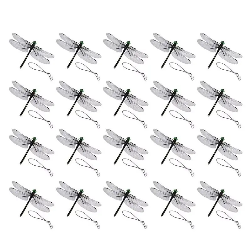 A74E-Mosquito Repellent Simulation Dragonfly Insect Model For Garden Farm Outdoor Hanging Ornament Decoration