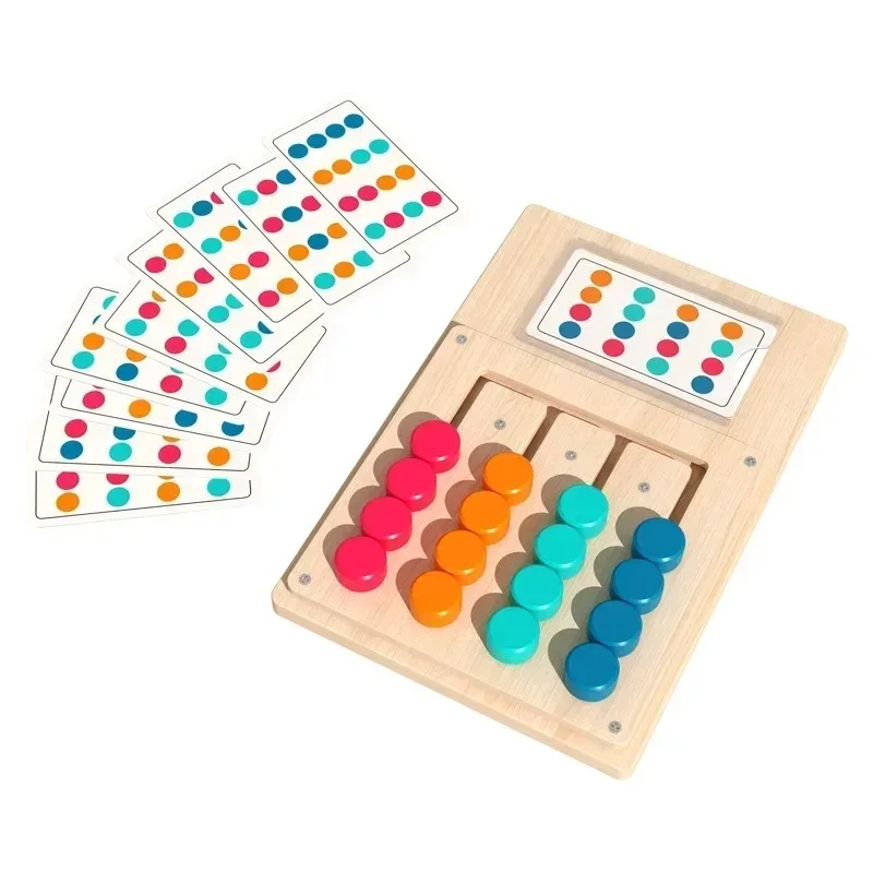 Montessori-Lernbrett aus Holz, farbiges Form-Matching-Spiel, frühes Bildungsspielzeug für Kinder, Gehirnentwicklung, Logik, Denkfähigkeiten