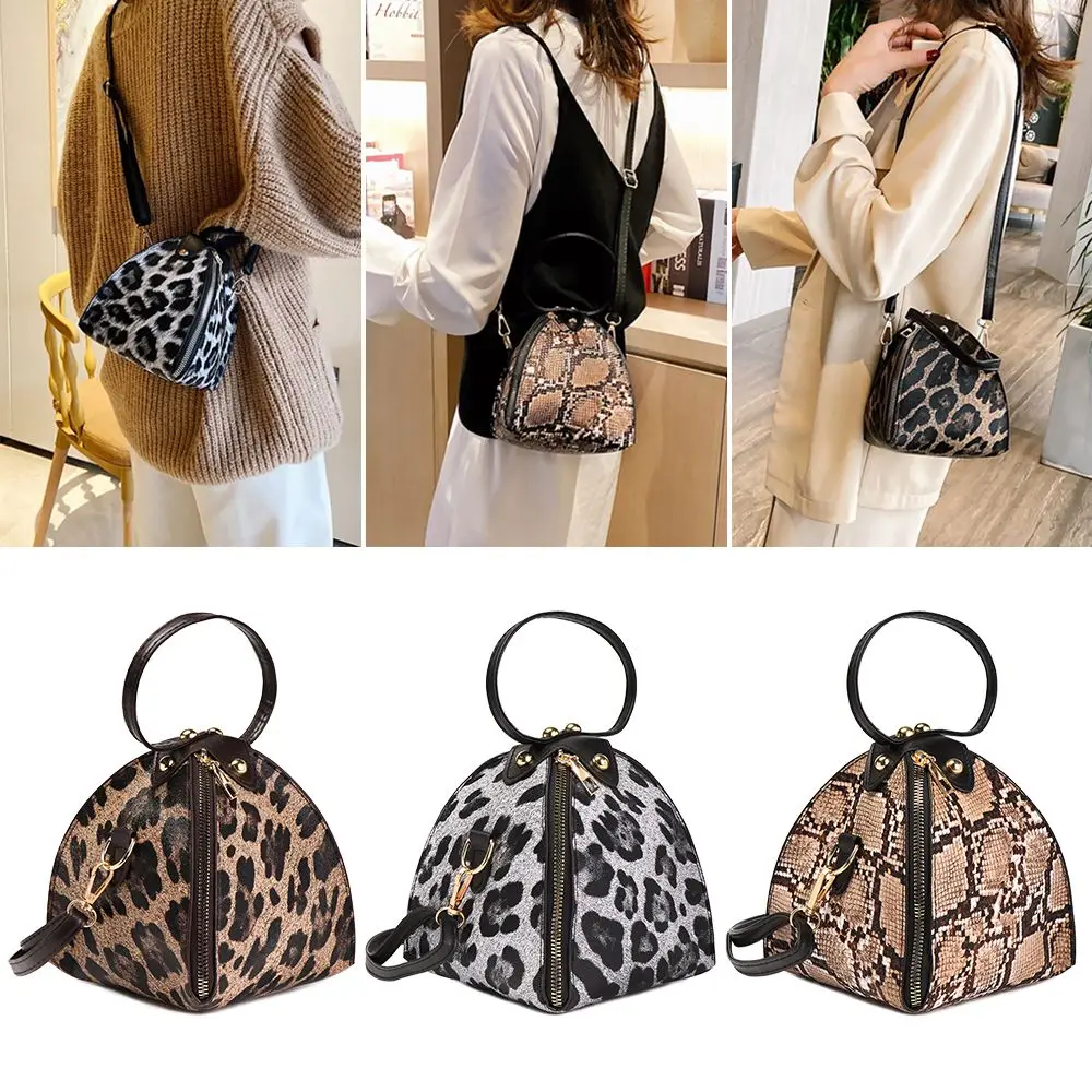 

Casual Leopard Print Messenger Bag Pu Leather Large Capacity Coin Purse Multifunctional Handbag Crossbody Carry