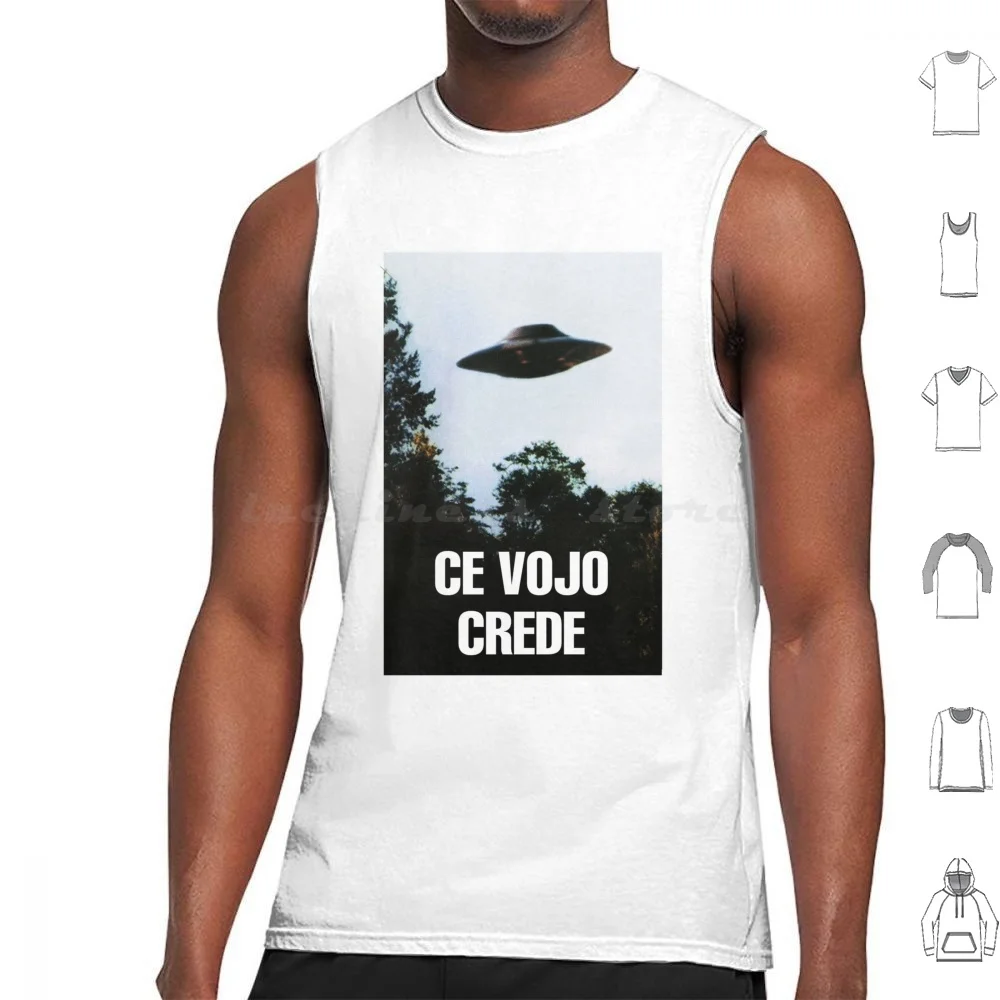 Zerocalcare-Ce Vojo Crede Regatas Colete Sem Mangas Zerocalcare Xfiles X Files Ufo Questo Mondo Não Mi Renderà Cattivo Roma
