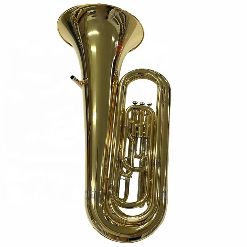 

Hooqu Wholesale Hot Selling Bb Key Gold Lacquer Model Student Tuba
