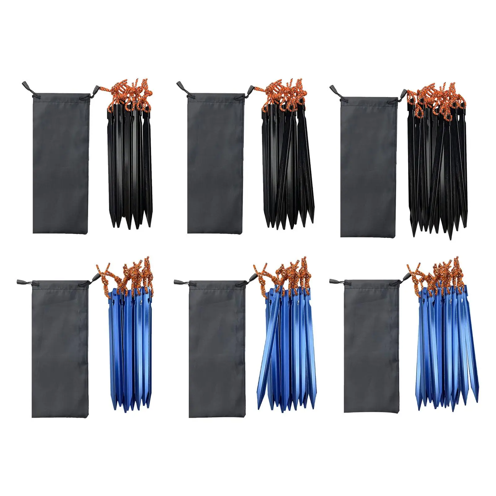 

Tent Stakes Lightweight with Carry Pouch Heavy Duty Tent Pegs Camping Tent Nails for Desert Backpacking Trip Hiking Canopy