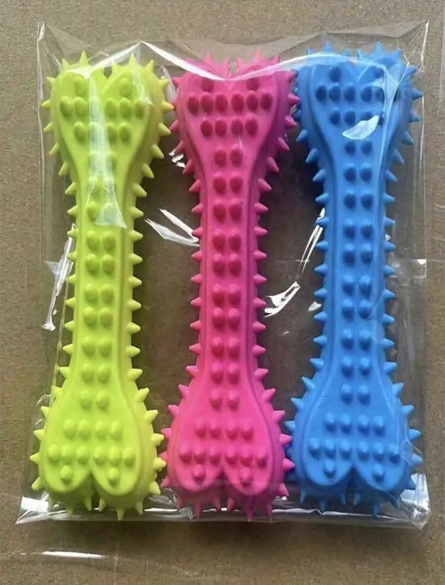 1/3pcs Pet Bone Shape Teeth Chew Toy Soft Rubber Bite-resistance Grinding Chewing Toys for Small Dogs Training Pet Supplies