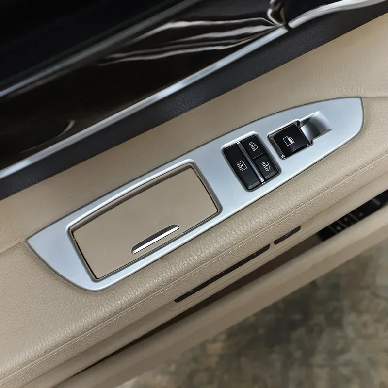 

ABS Carbon Fiber Car Window Lift Switch Button Frame Cover Trim For BMW 7 Series F01 F02 G11G12 2009-19 Interior Car Accessories