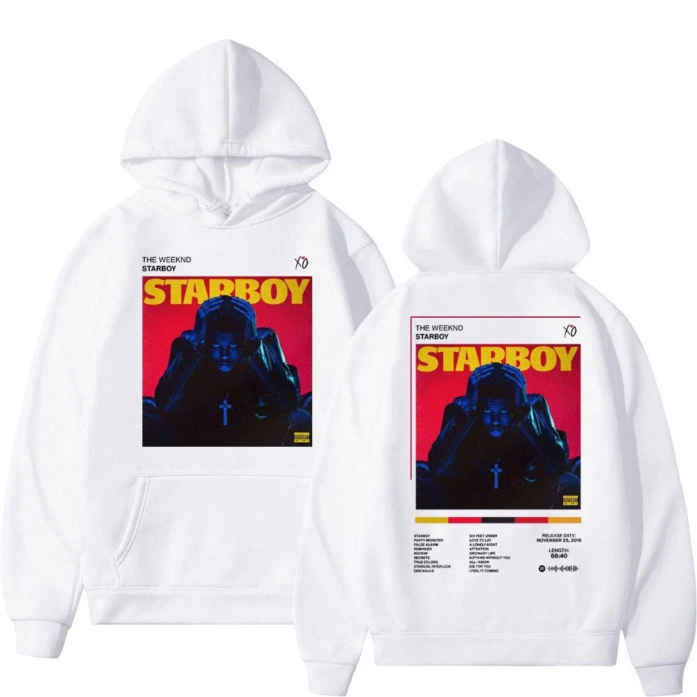 

Casual Loose Sweatshirt Long Sleeve Pullover Streetwear 2024 Fashion Rapper The Weeknd Hoodies Men Women