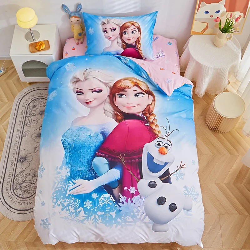 Diseny Cartoon Bedspread Sofia Princess Frozen Elsa  Bedding Set Single Queen King Size Girl‘s’ Duvet Cover Child Bedroom Decor