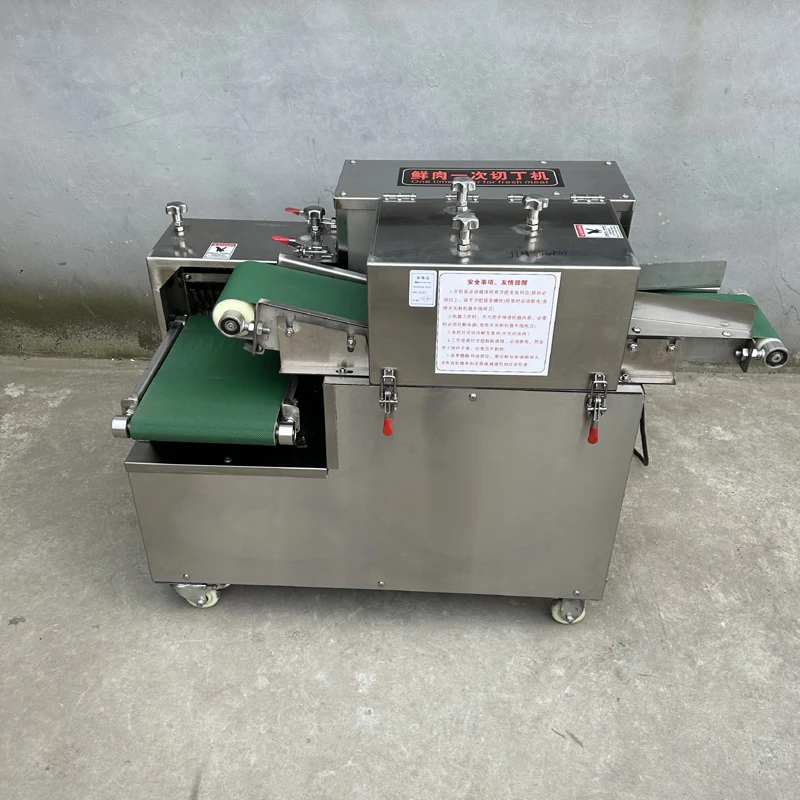 Автоматическая машина для резки курицы, машина для резки кубиков свежего мяса