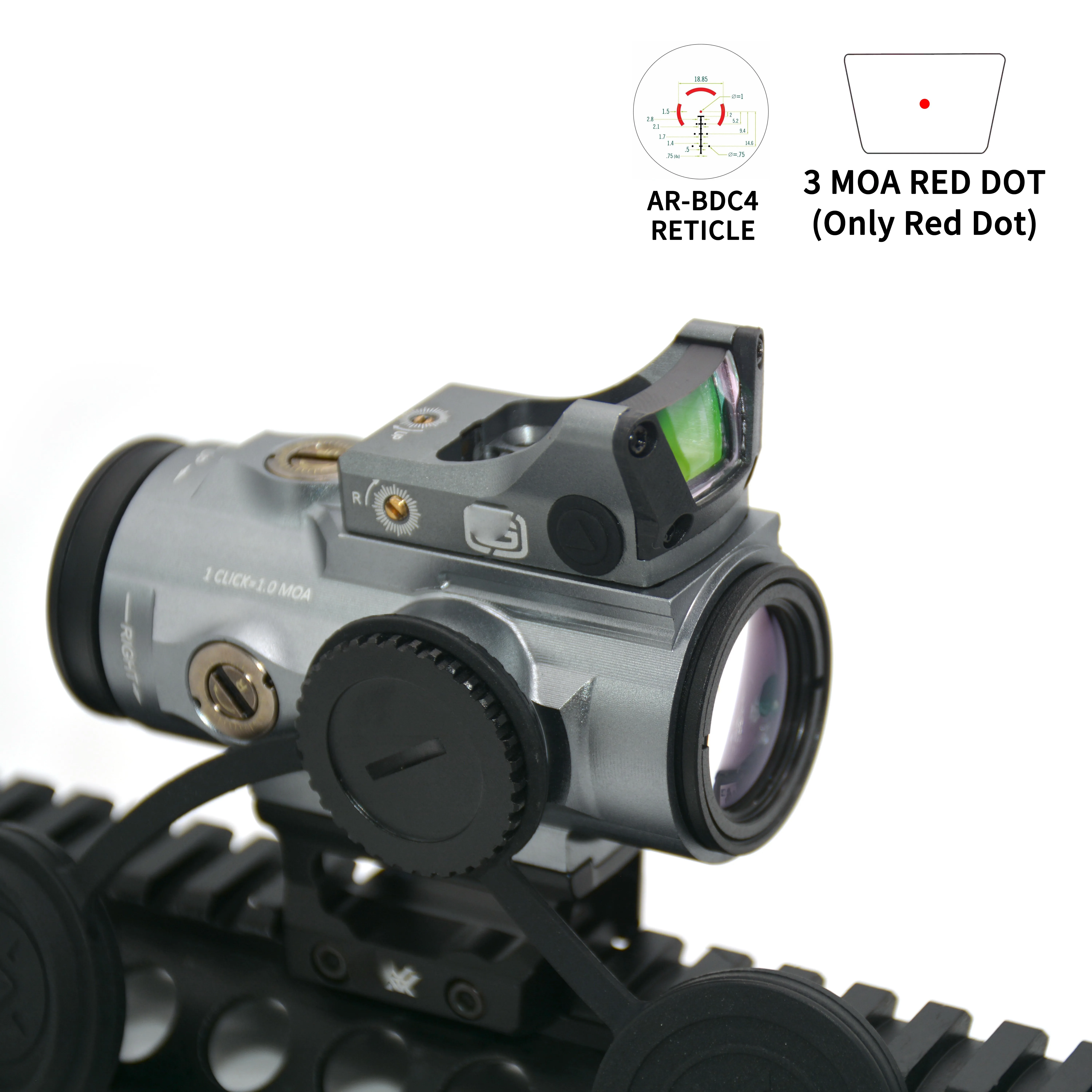 

RMR M1 Green Red Dot Sight Scope Spitfire 5x Tactical Optics Riflescope Fit 20mm Rail Rifle Sight for Hunting Airsoft Wargame