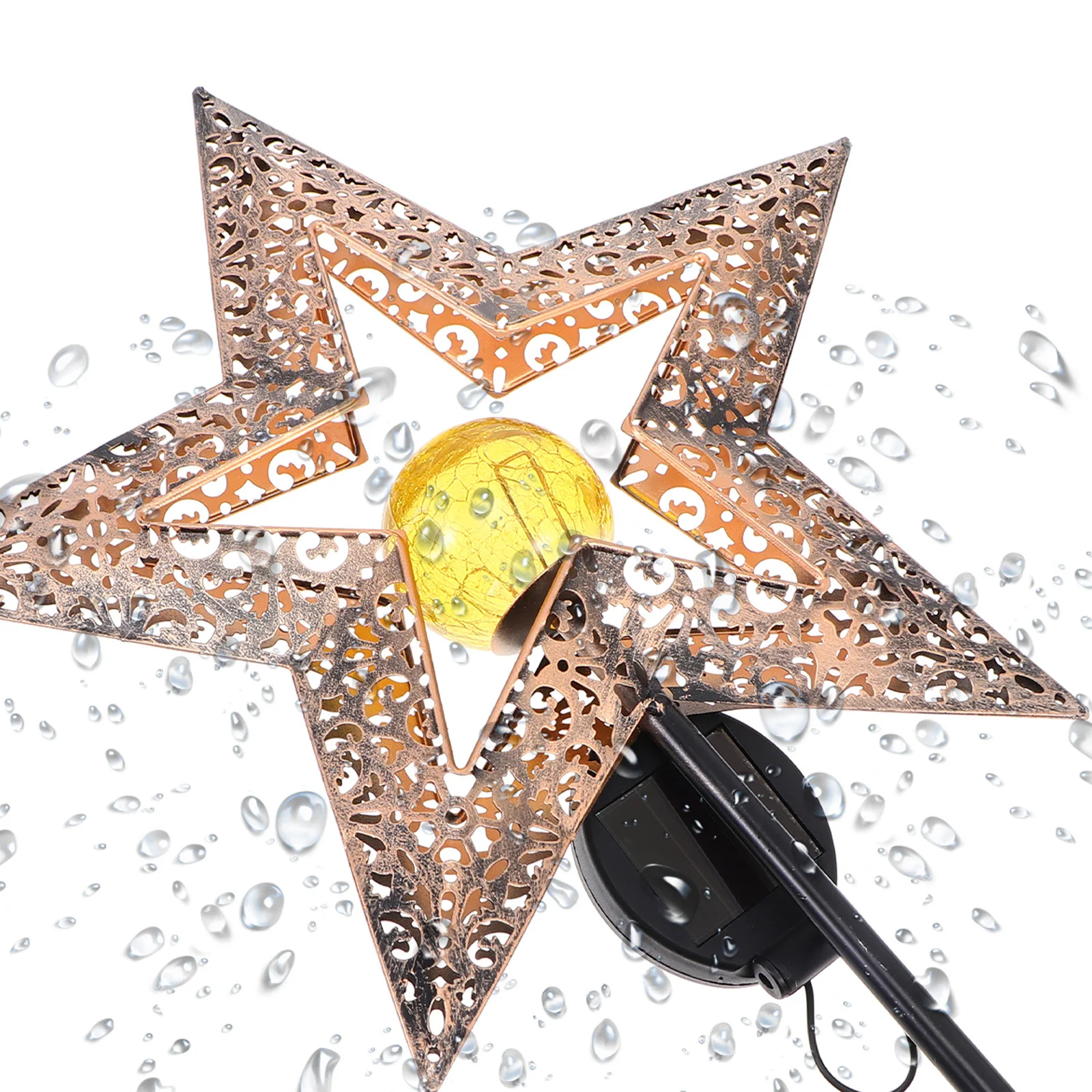 

1Pcs Creative Hollow-Out Star Solar Light Outdoor Garden Lawn Lamp Unique Ground Inserting Decor Solar Light Garden Ground Lamp