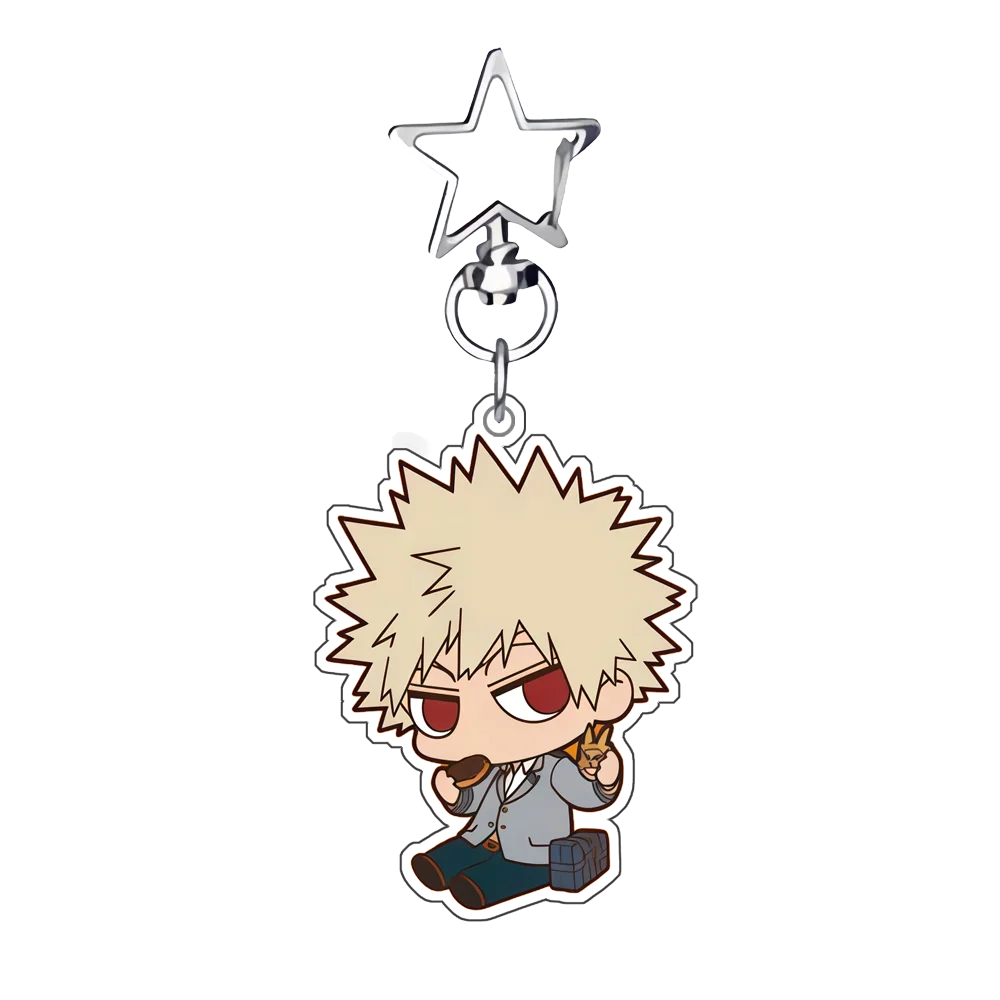 Acrylic Q version character Keychain for My Hero Academia Bakugo Izuku Tsuyu Eijiro Anime Decoration Collection lovely Gift view 3