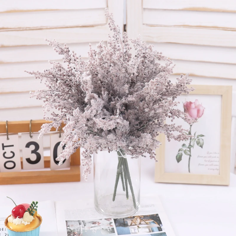 Artificial Plant Velvet Lavender For Home Living Room Garden Arrangement Gypsophila Fake Flower Wedding Christmas DIY Decoration