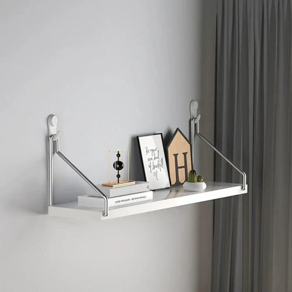 Floating Wall Shelves Versatile Bathroom Room Wall Storage Rack with Punch-free Installation Strong Load Bearing Capacity