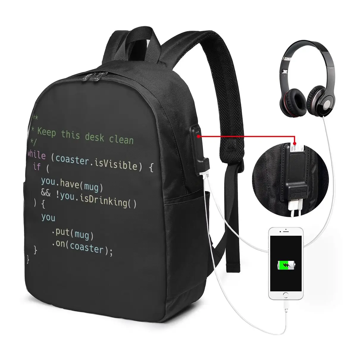 

The Perfect Coaster For Programmers Backpack Travel Notebook Bag Computer College Student School Bag Laptop Shoulder Bags