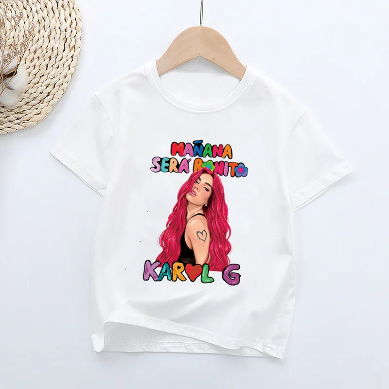 Manana Sera Bonito Karol G Bichota Print Kids T shirt Fashion Baby Girls Summer Boys Clothes Children Short Sleeve T-shirts