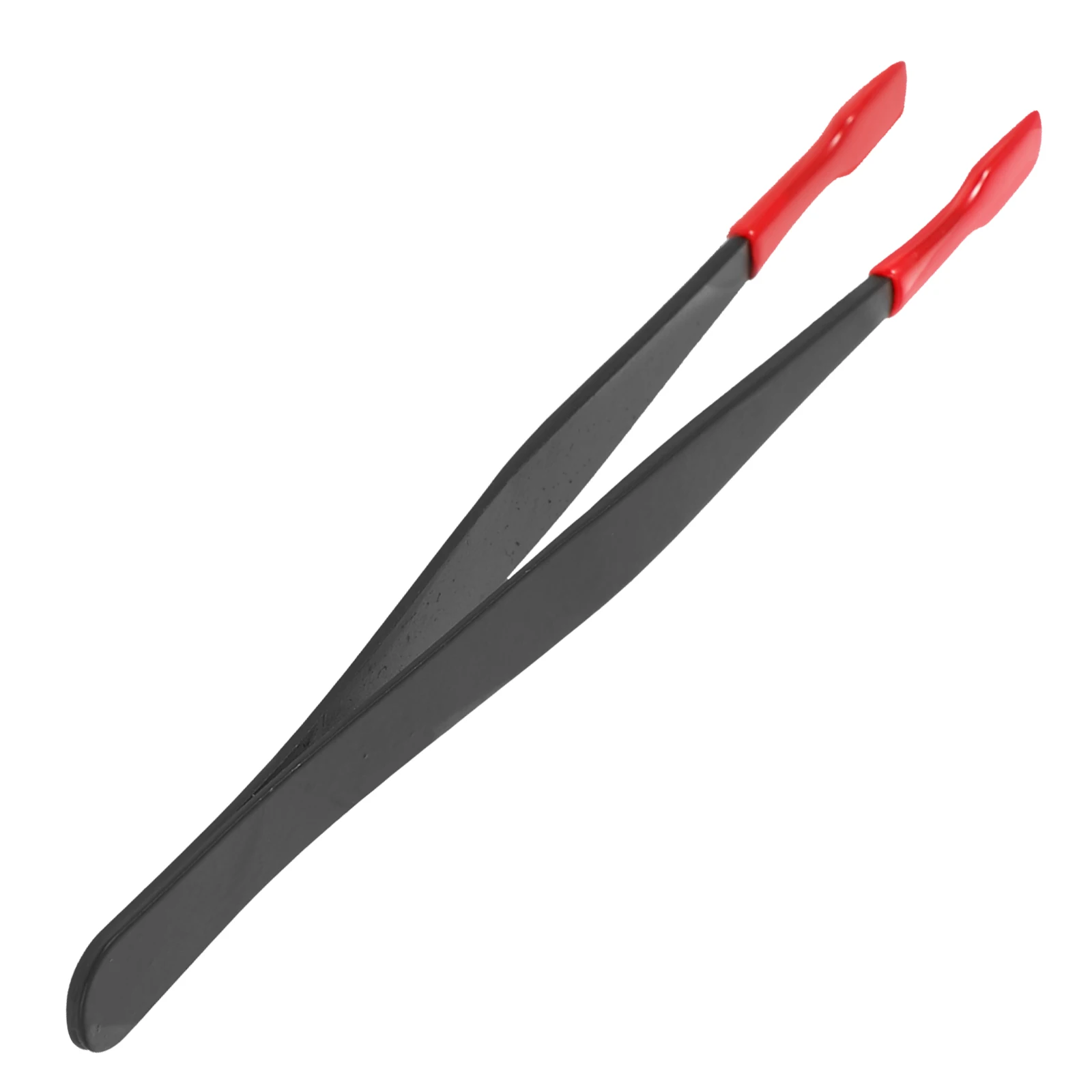 

Stainless Steel Flat Tip Multi-Use Metal Tweezers Red Coating for Stamps Collector Tools Stamp Coin Precision Craft Hobby Tools