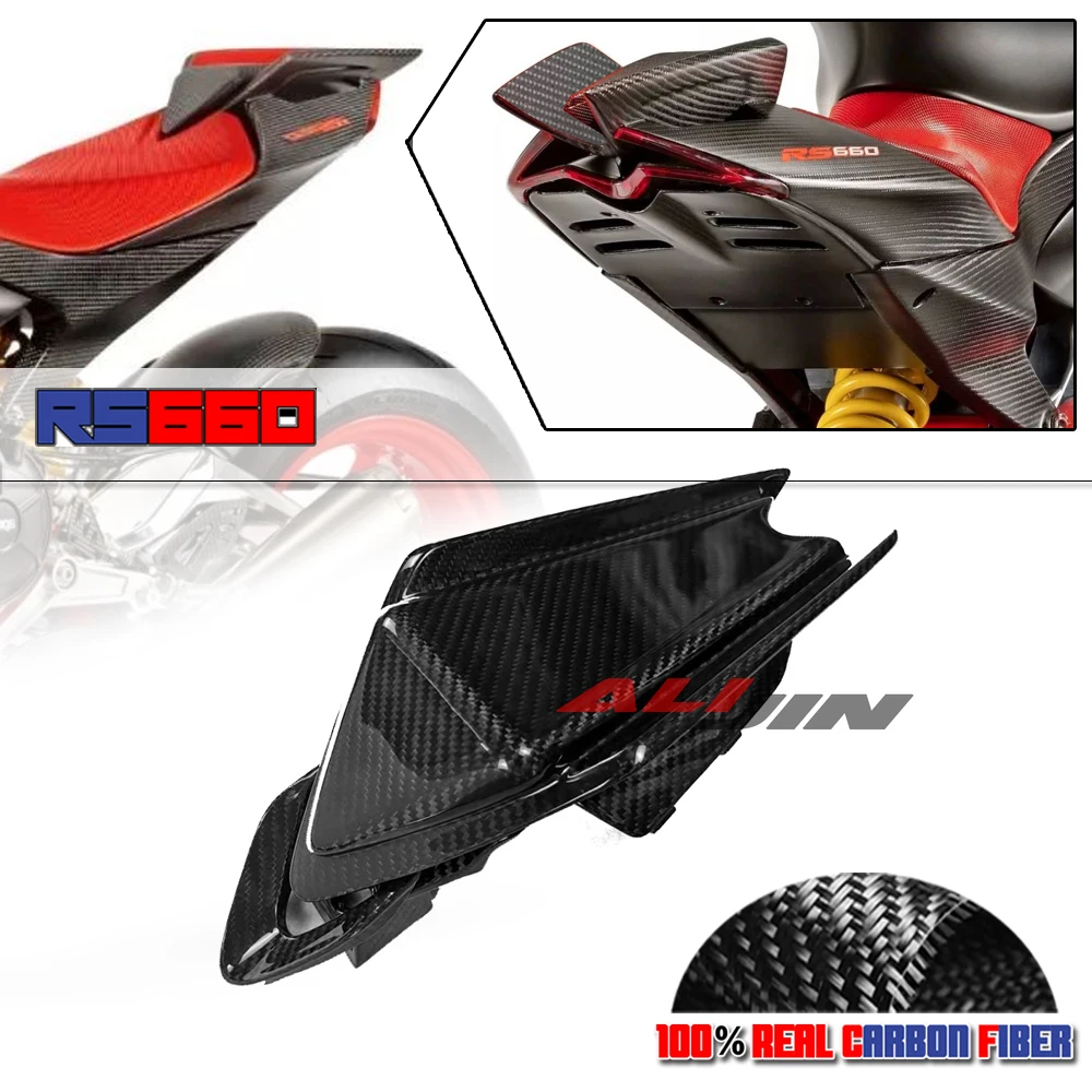 

100% Real Dry Carbon Fiber For Aprilia RS660 Tuono 660 2021-2023 Motorcycle Rear Fairing Cover Tail Pillion Passenger Seat Cowl