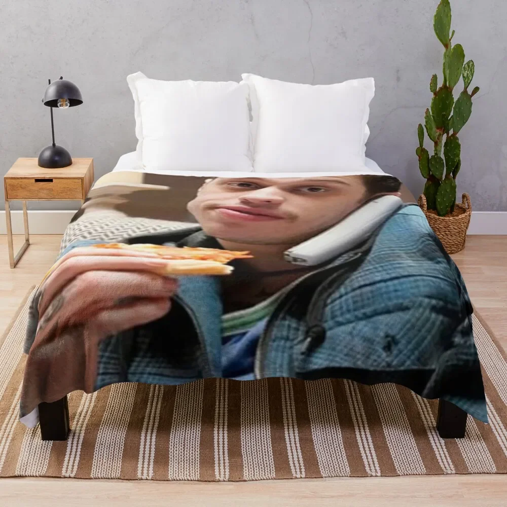 

pete davidson pizza Throw Blanket Vintage Blankets Sofas Of Decoration Blankets For Sofas Blankets