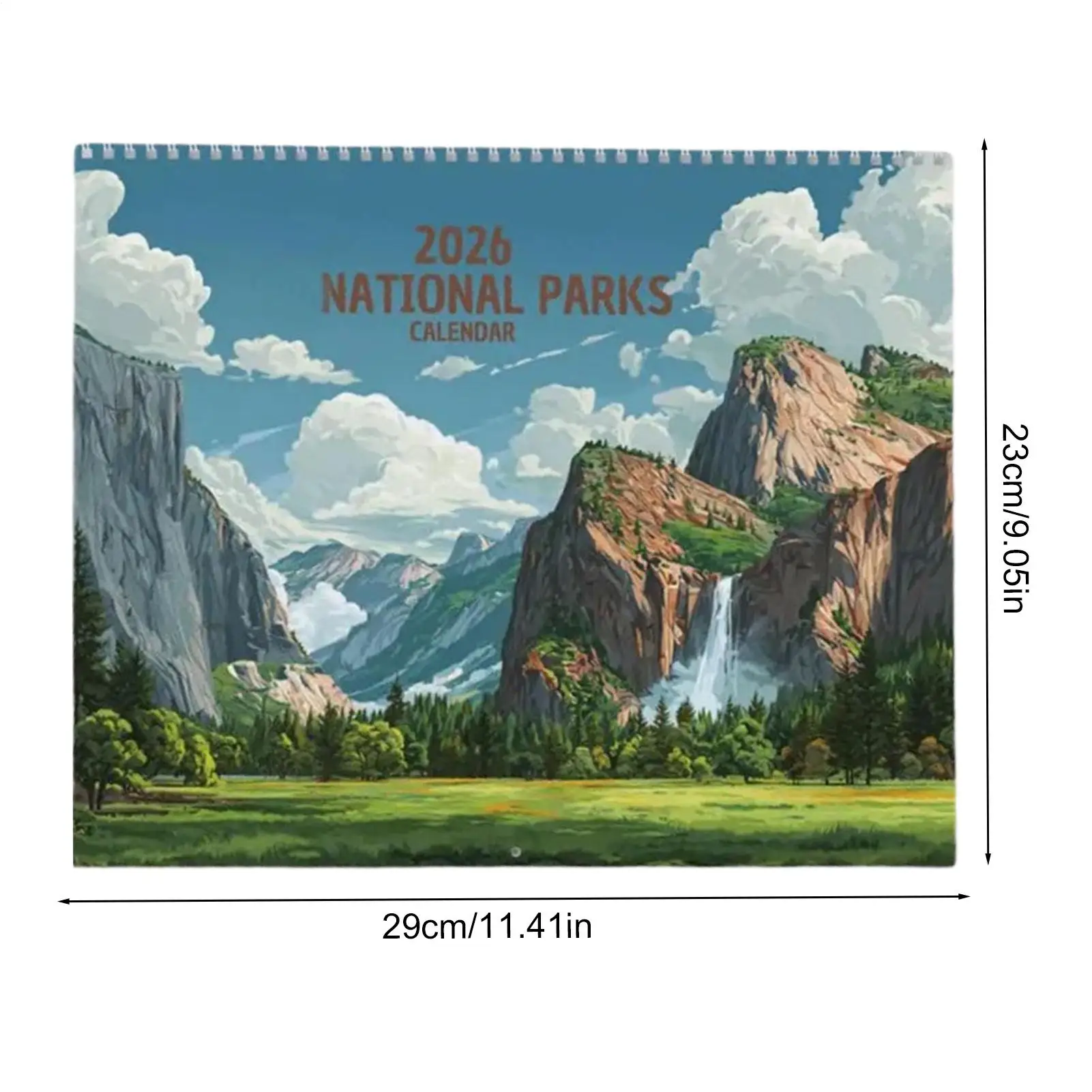 ปฏิทินรายเดือนปี 2026 สวนสาธารณะแห่งชาติ การวางแผนปฏิทินติดผนัง 12 เดือน การถ่ายภาพที่น่าทึ่ง คอลเลกชันคนรักธรรมชาติสำหรับ