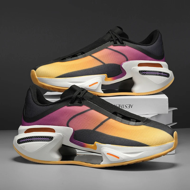 Men Running Shoes Off-road Shoes Breathable Outdoor Couple Luxury shoes Jogging Cushioning Trainer Race Non-Slip Sneakers Mesh