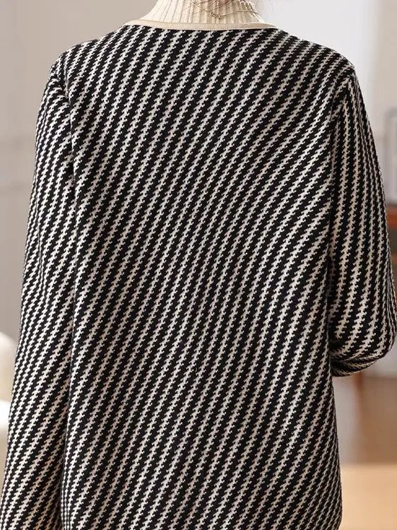 Faionable Knitted Autumn Outerwear Women's Single-Button Ele Sle High-End Feelings Open Cardigan Luxury Sensation