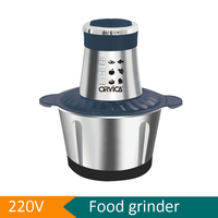 Hot Sale 2L Electric Meat Grinders Food Crusher Multi-function Cooking Vegetable Slicer Processor Chopper Kitchen Blender